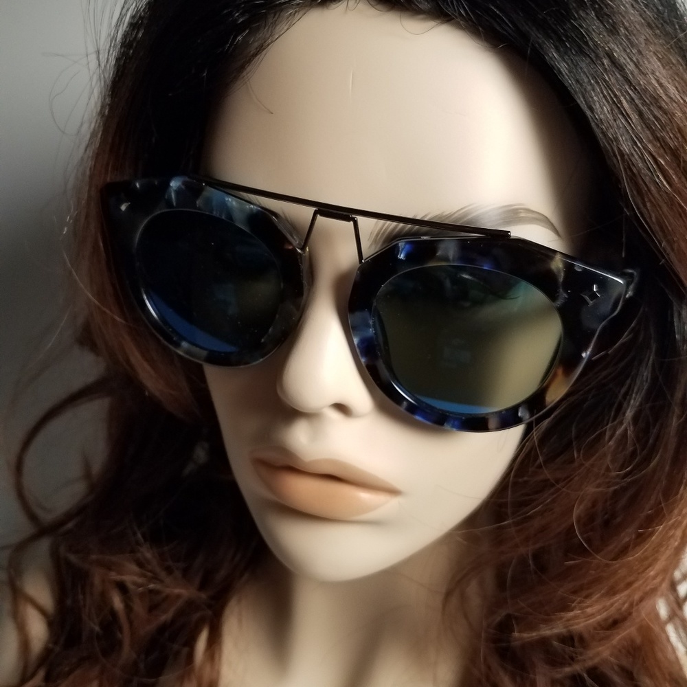 MCM Blue Tortoise Shell Sunglasses